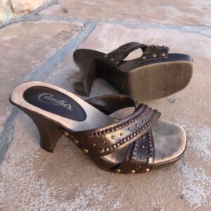 🤎Vintage Candies Chunky Heel Platform Mules🤎